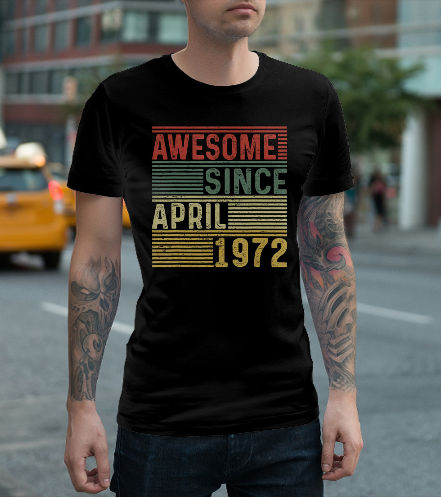 Awesome Since April 1972 Vintage T-Shirt