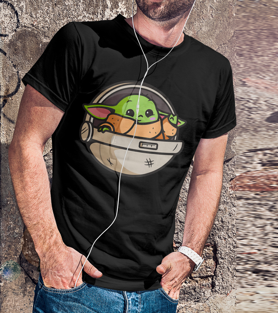 Baby YODA FanClub SW Holiday Grogu In Hover Pod T-Shirt