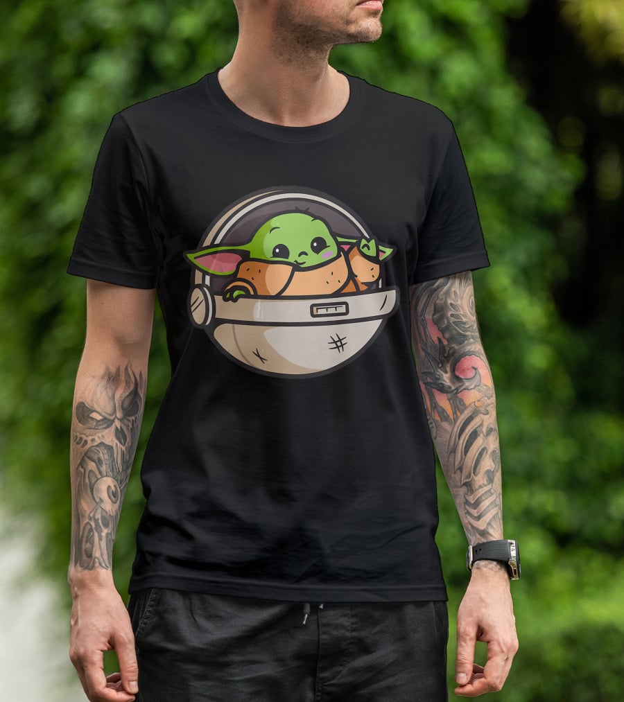 Baby YODA FanClub SW Holiday Grogu In Hover Pod T-Shirt