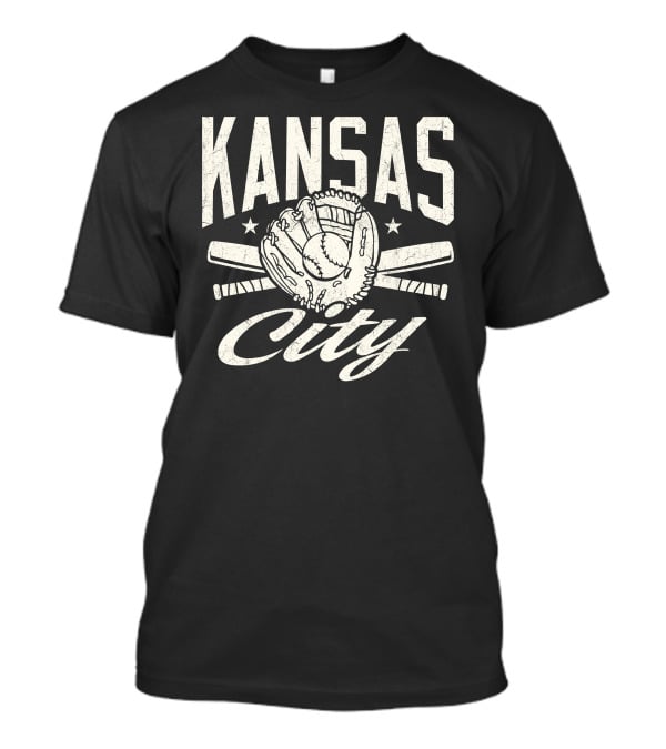Kansas City Baseball Glove And Bats Fan Hom Season T-Shirt