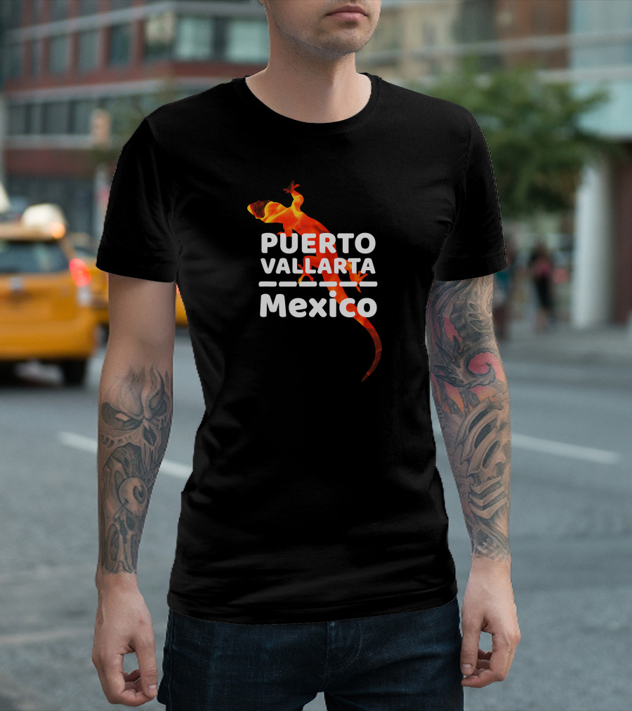 Puerto Vallarta Mexico Sunset Lizard Iguana T-Shirt