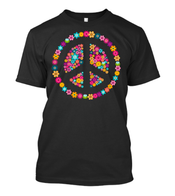 Colorful Floral Peace T-Shirt