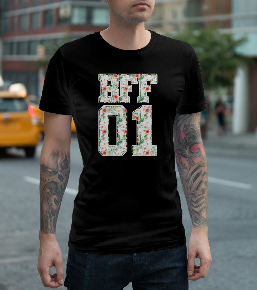 BFF 01 Best Friends Floral Tropical T-Shirt