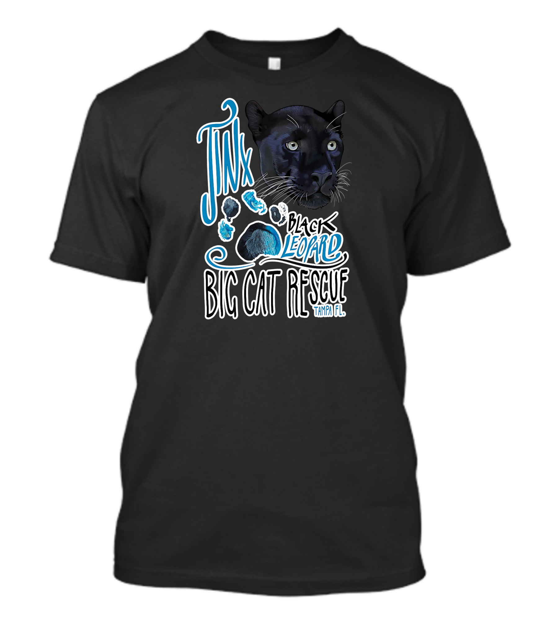 Jinx Black Leopard Big Cat Rescue Tampa FL T-Shirt