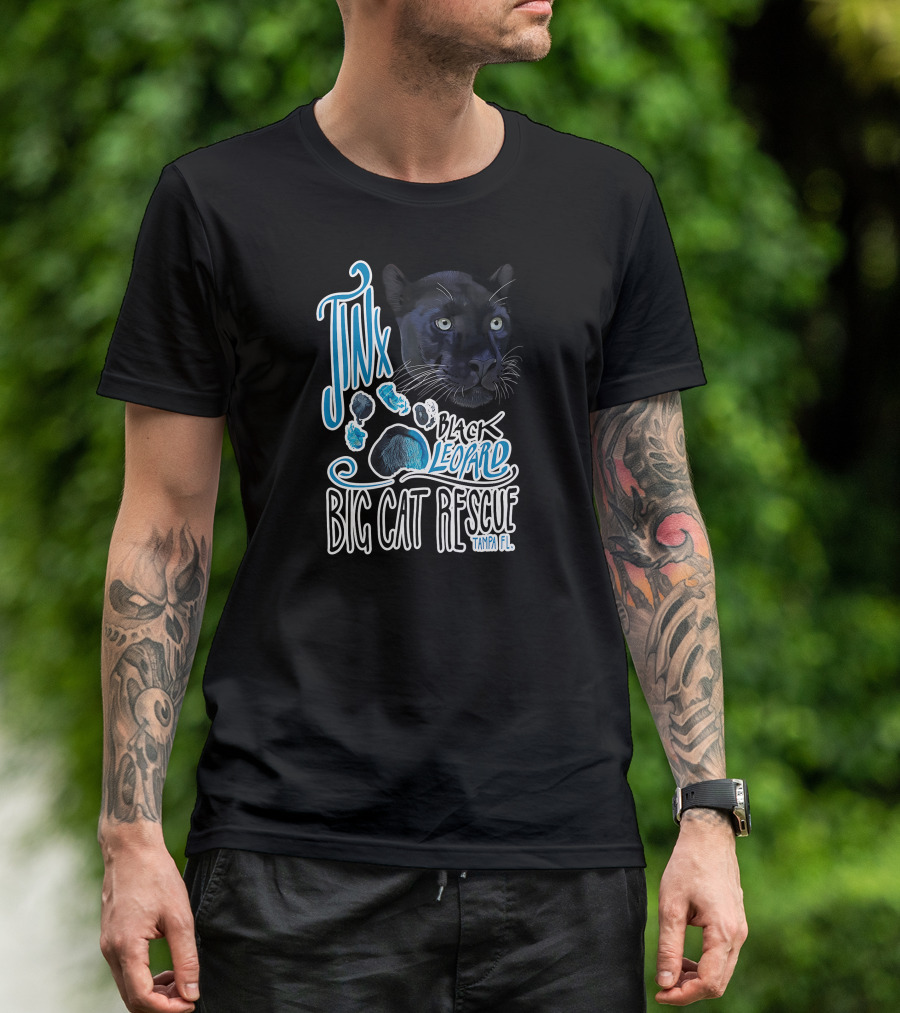 Jinx Black Leopard Big Cat Rescue Tampa FL T-Shirt