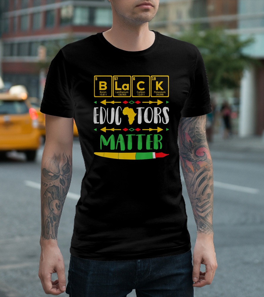 Black Educators Matter Africa Periodic Table T-Shirt
