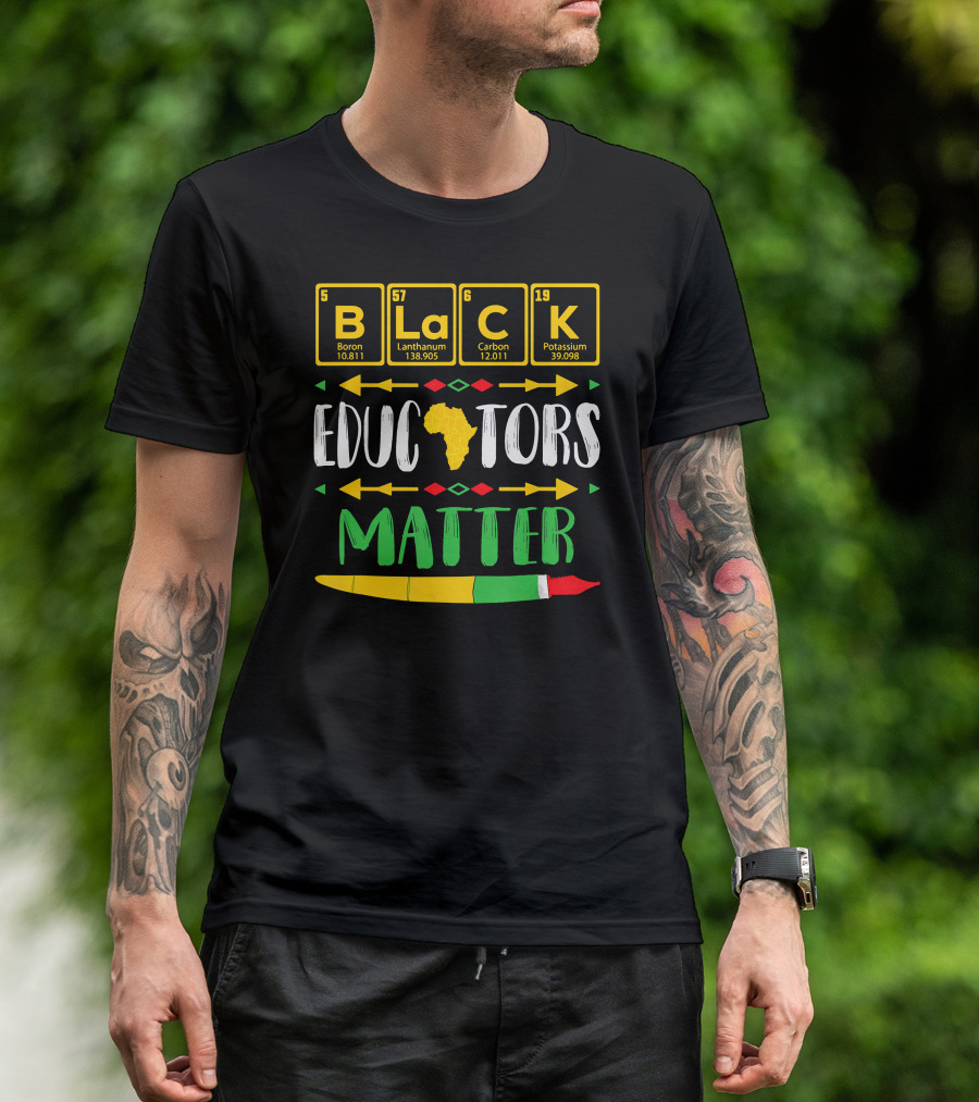 Black Educators Matter Africa Periodic Table T-Shirt