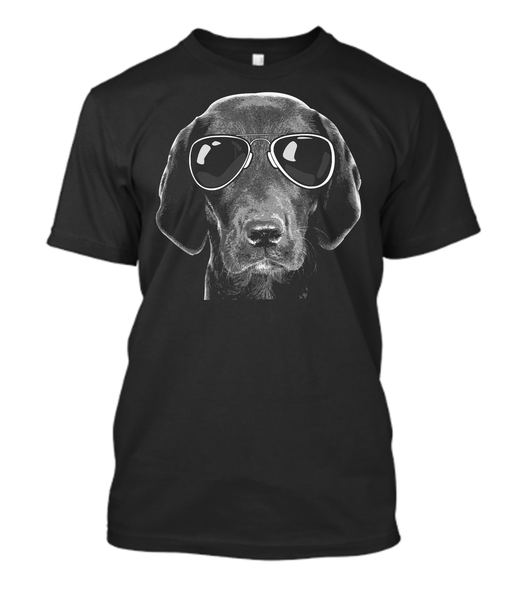 Black Labrador Sunglasses Lab Dad Cool Dog T-Shirt