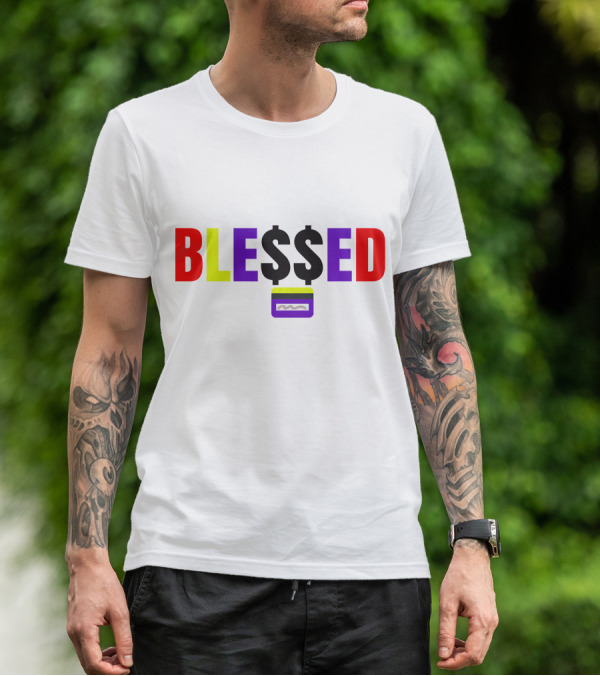 BLE$$ED WITH MONEY Credit Card T-Shirt