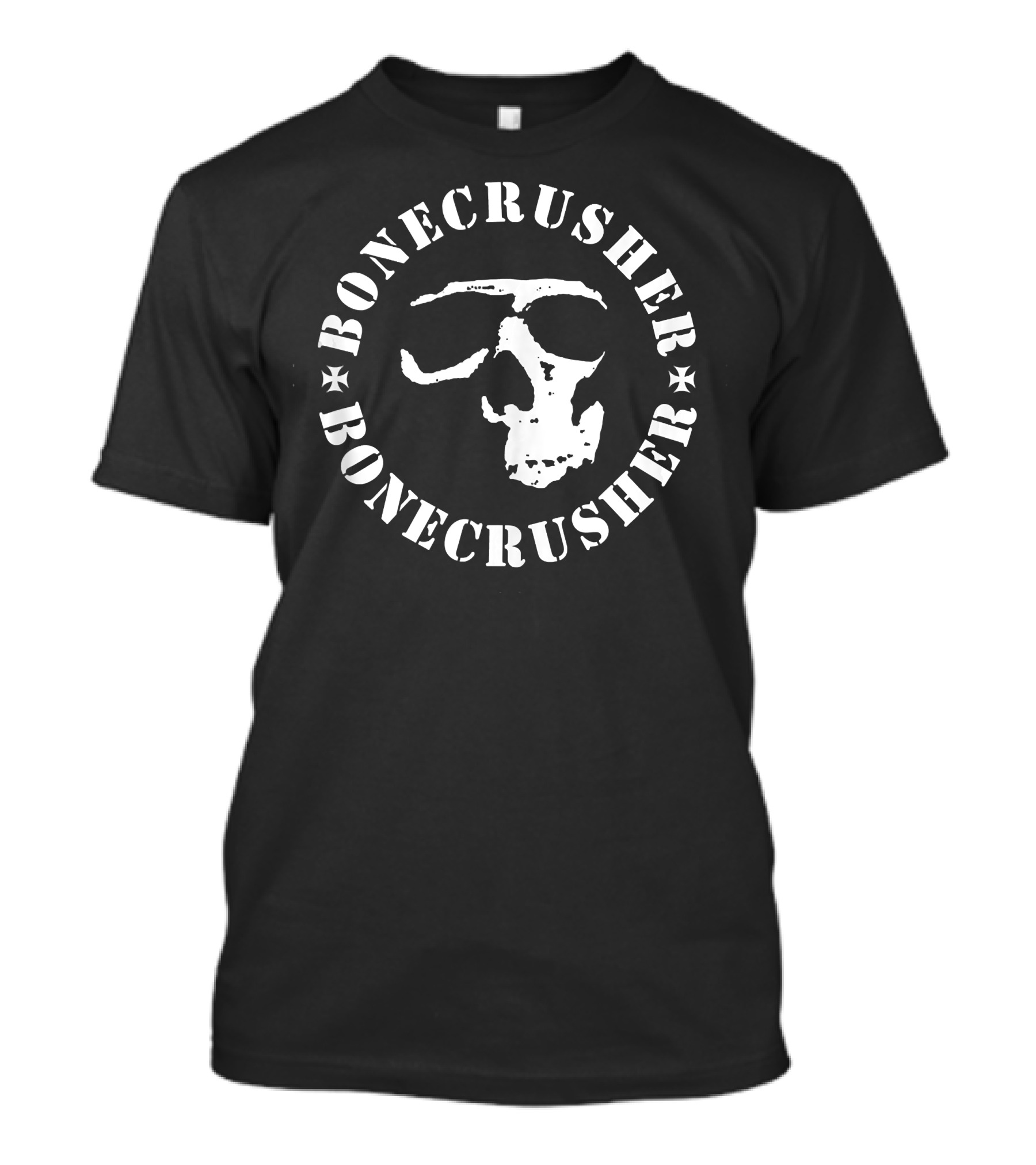 Bonecrusher Double Circle Skull Motif T-Shirt