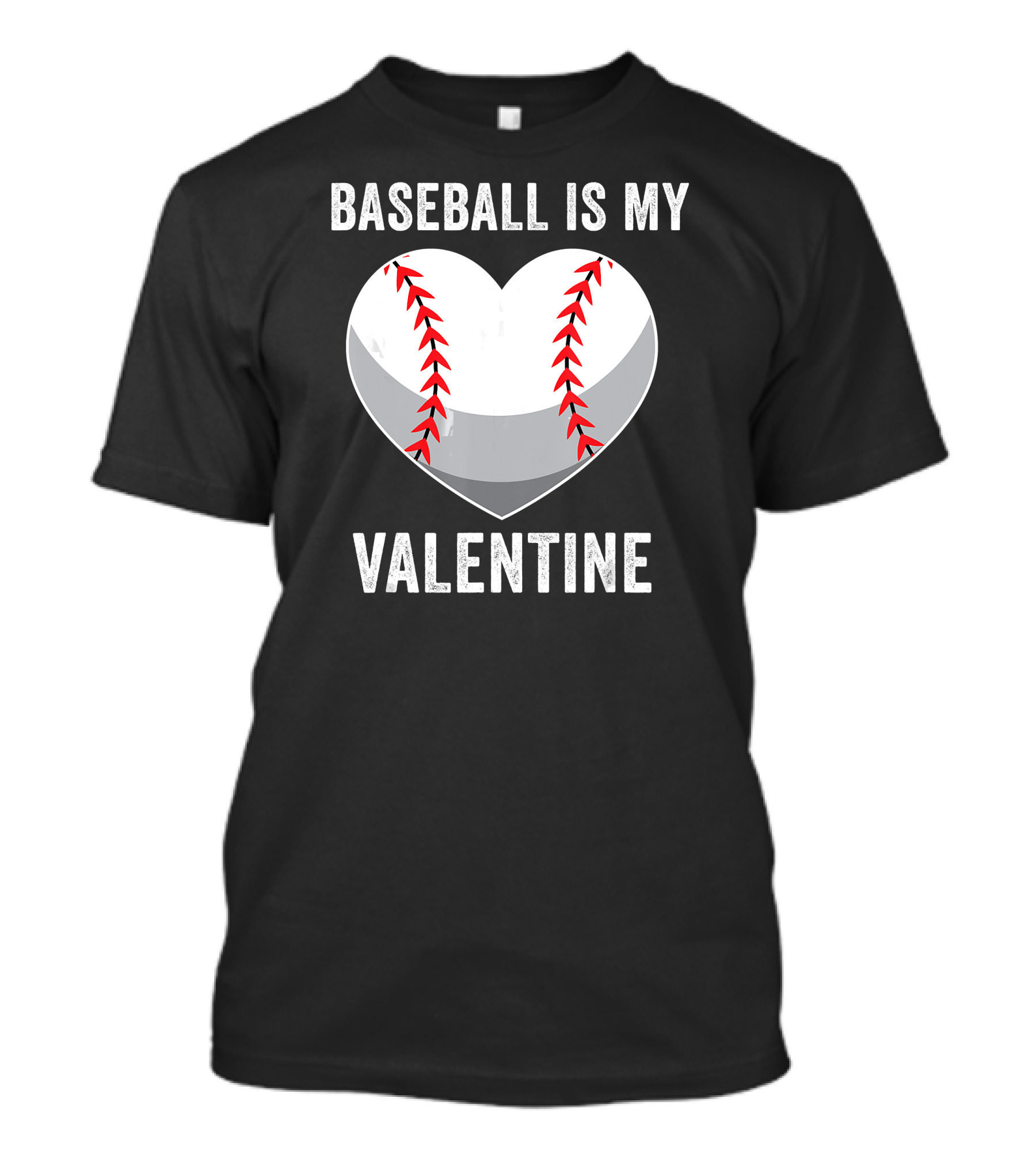 Baseball Is My Valentine Heart Boys Valentine's Day Baseball Player T-Shirt