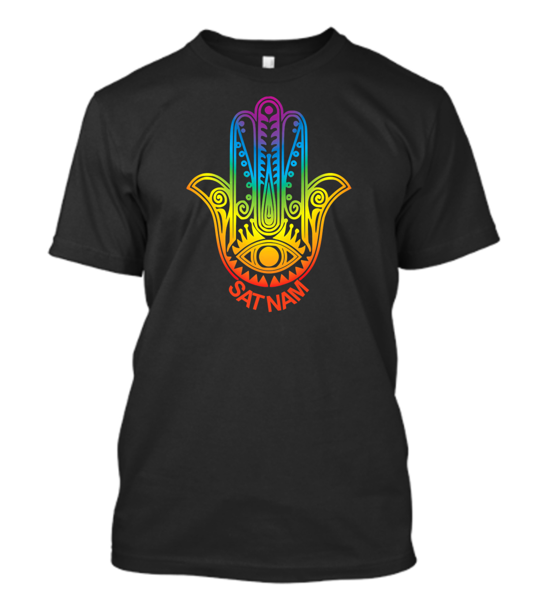 Kundalini Yoga Sat Nam Rainbow Hamsa Eye T-Shirt