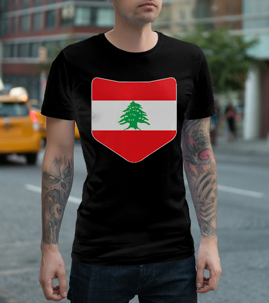 Lebanon Flag With Cedar Emblem T-Shirt