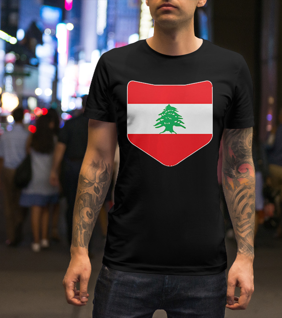 Lebanon Flag With Cedar Emblem T-Shirt