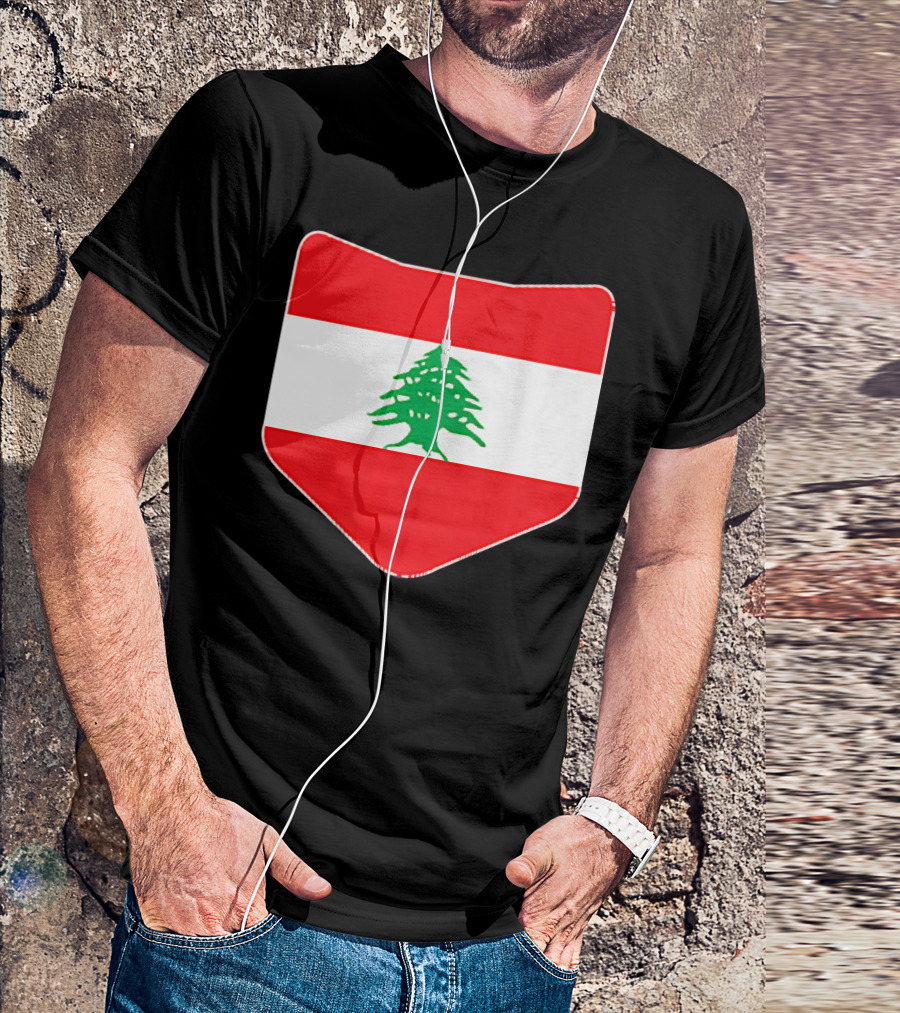 Lebanon Flag With Cedar Emblem T-Shirt