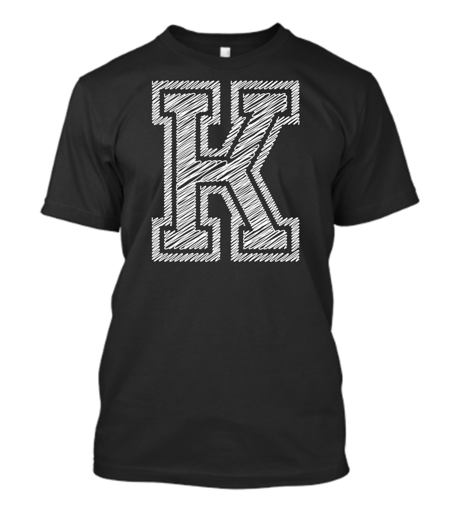 Letter K Baseball Basketball Football Varsity Chalk T-Shirt