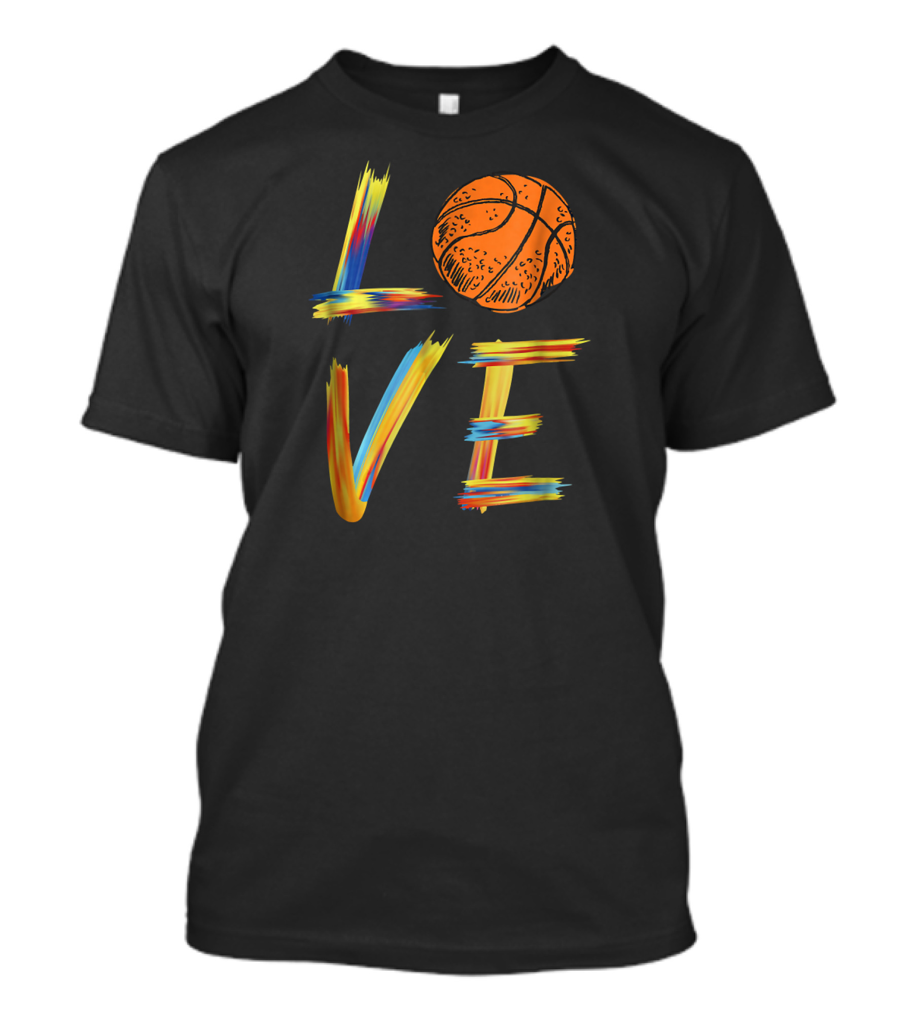 Love Basketball Sport Basketball Vibrant Brushstroke T-Shirt