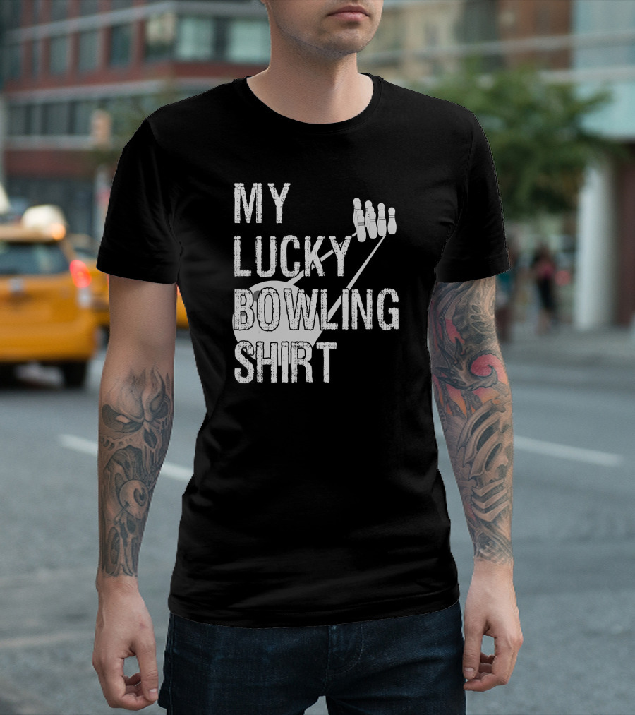 My Lucky Bowling Shirt Bowling Ball and Pins T-Shirt
