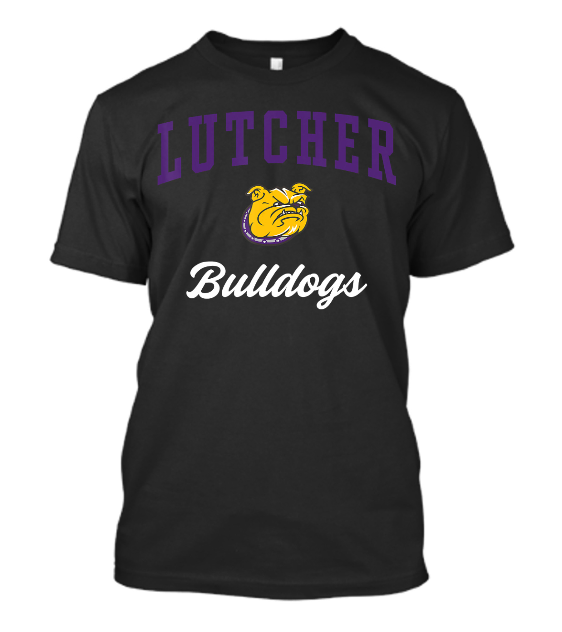 Lutcher Bulldogs High School Yellow Bulldog Mascot T-Shirt
