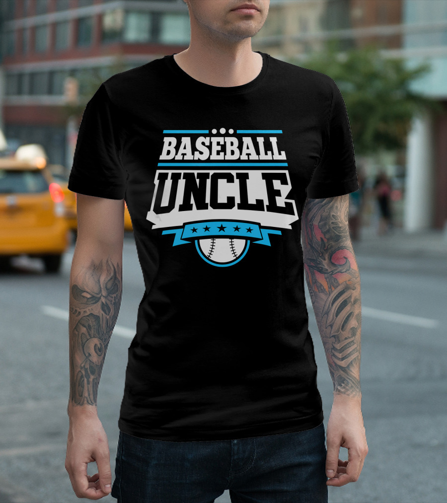 Baseball Uncle Stars Banner Baseball T-Shirt
