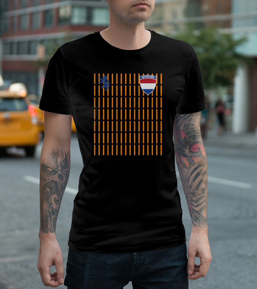 Netherlands Soccer Jersey Lion Crest Nederland Football Netherlands Badge T-Shirt