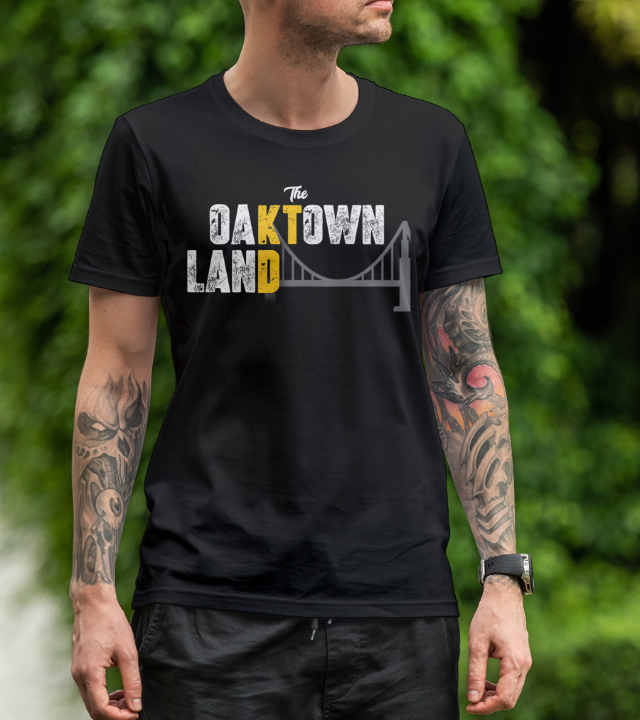 The Oaktown Land Bridge Oakland Basketball KD KT T-Shirt