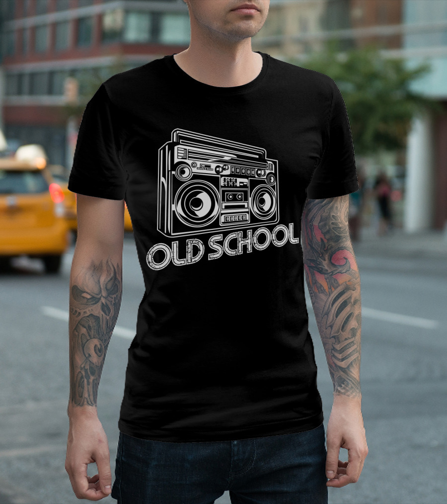 Old School Boombox 80s Rap Retro Audio T-Shirt
