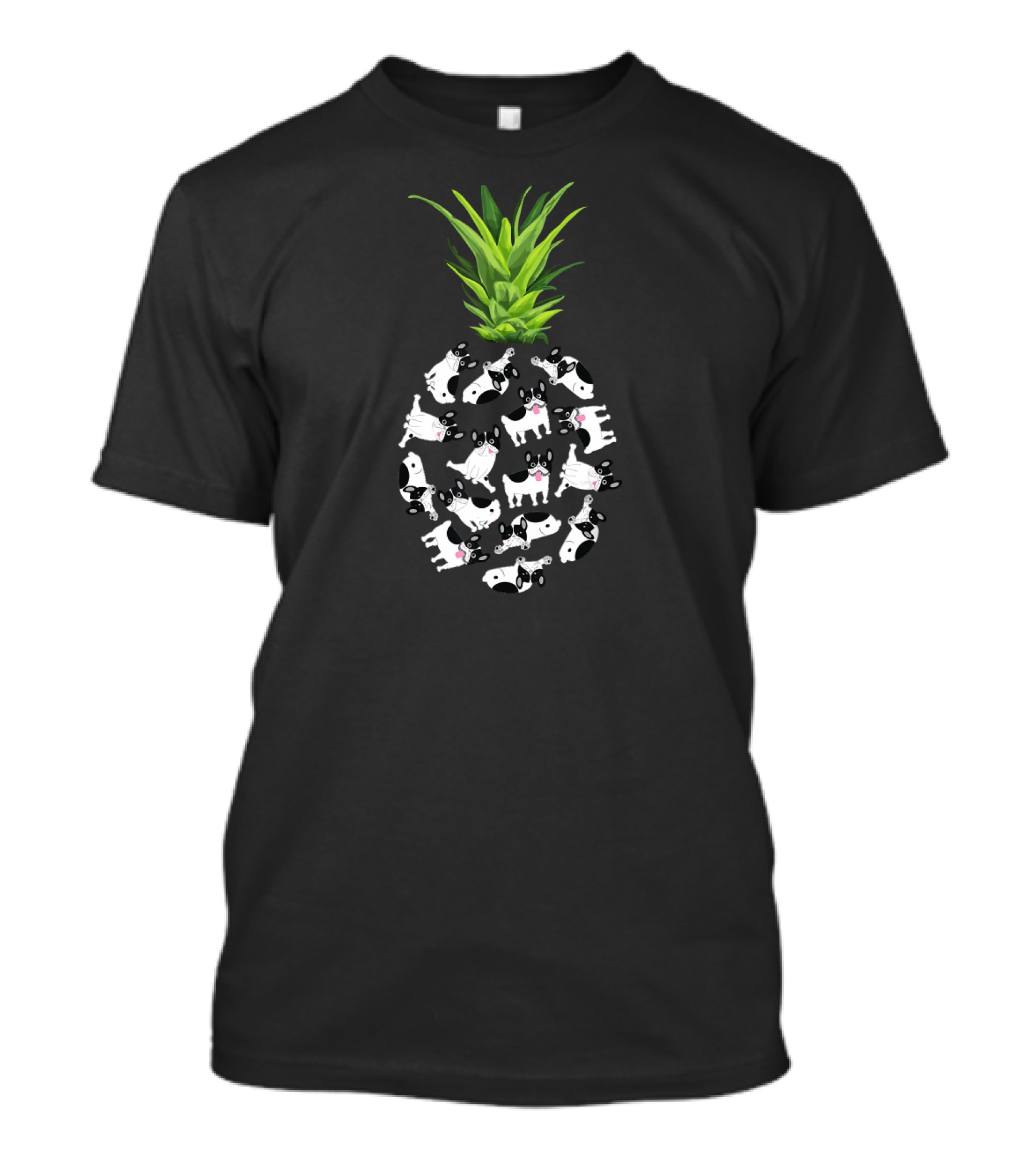 Pineapple Pattern French Bulldog Summer Fun T-Shirt