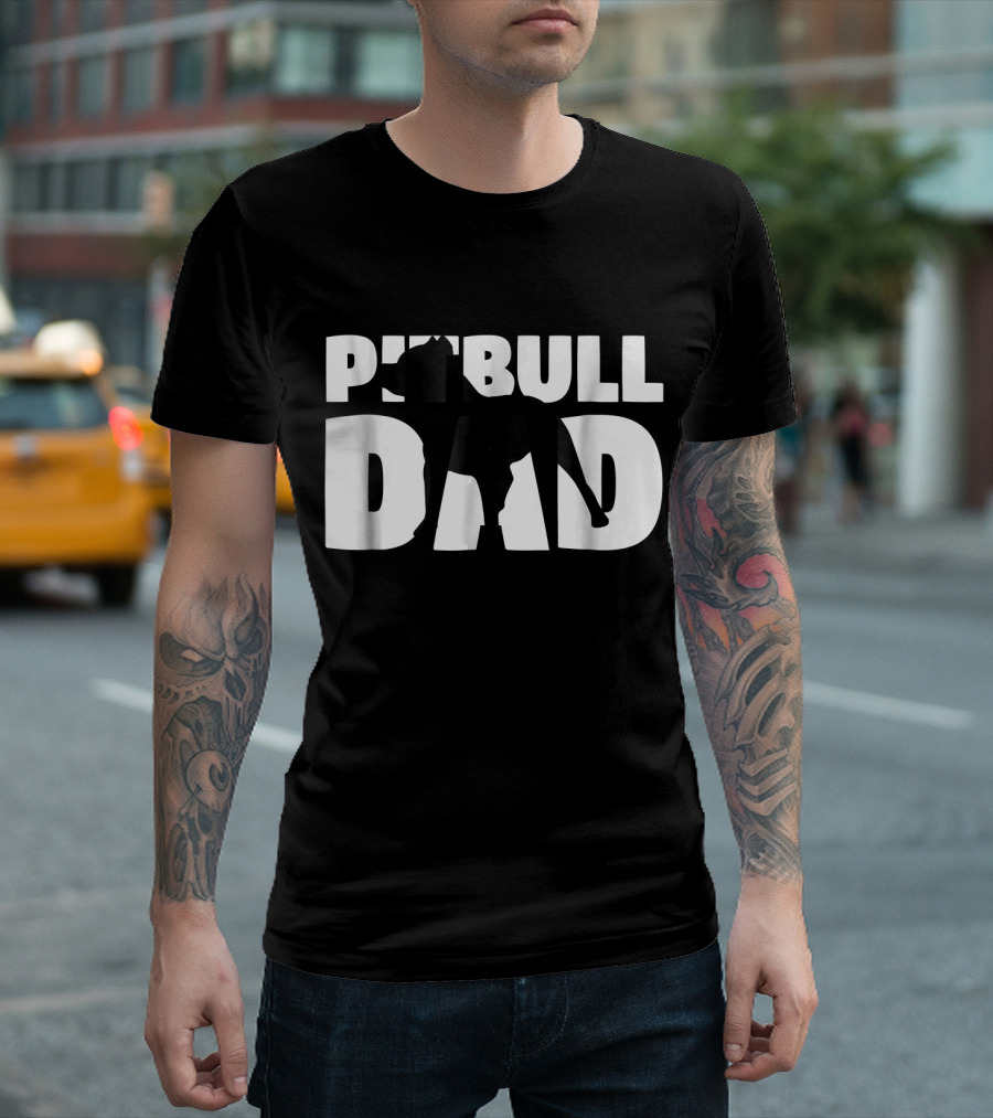 Pitbull Dad Father Dog T-Shirt