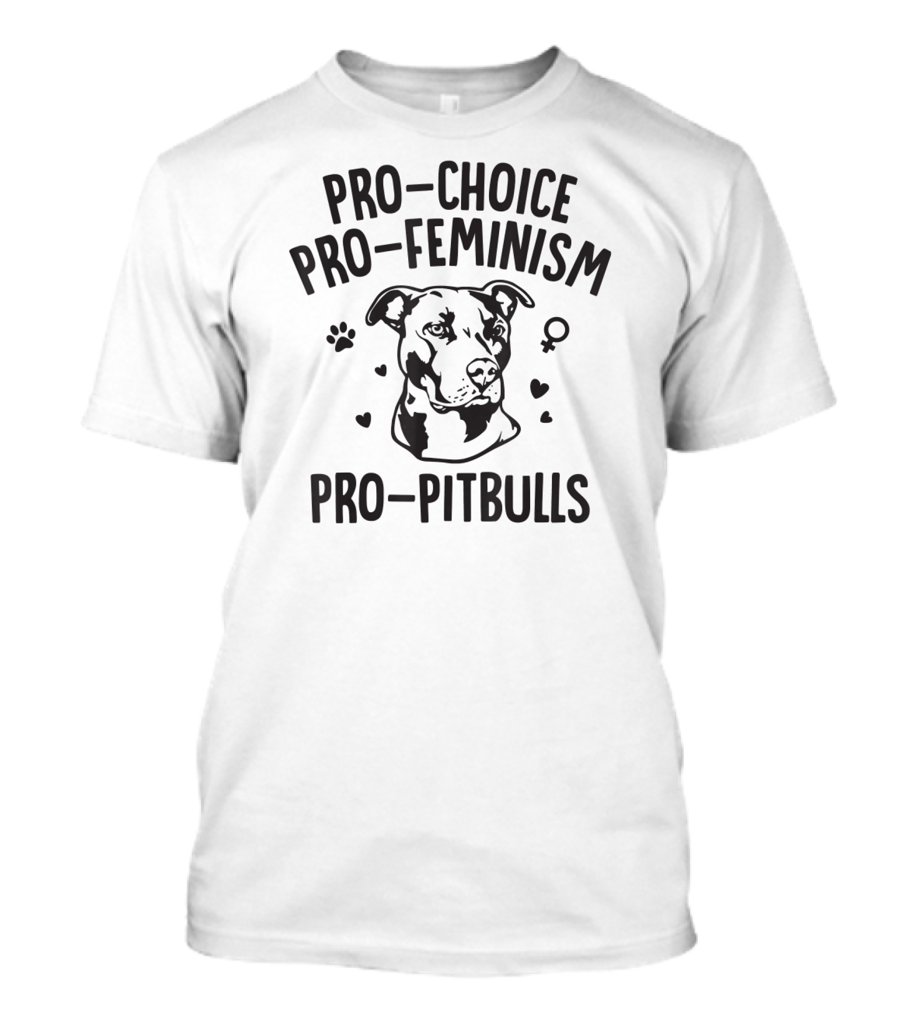 Pro-Choice Pro-Feminism Pro-Pit Bulls T-Shirt