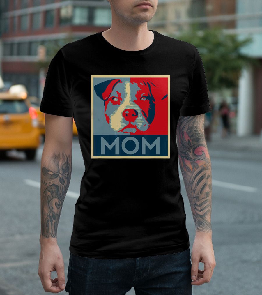 Mom Pitbull Dog Lover Pit Bull Rescuer T-Shirt