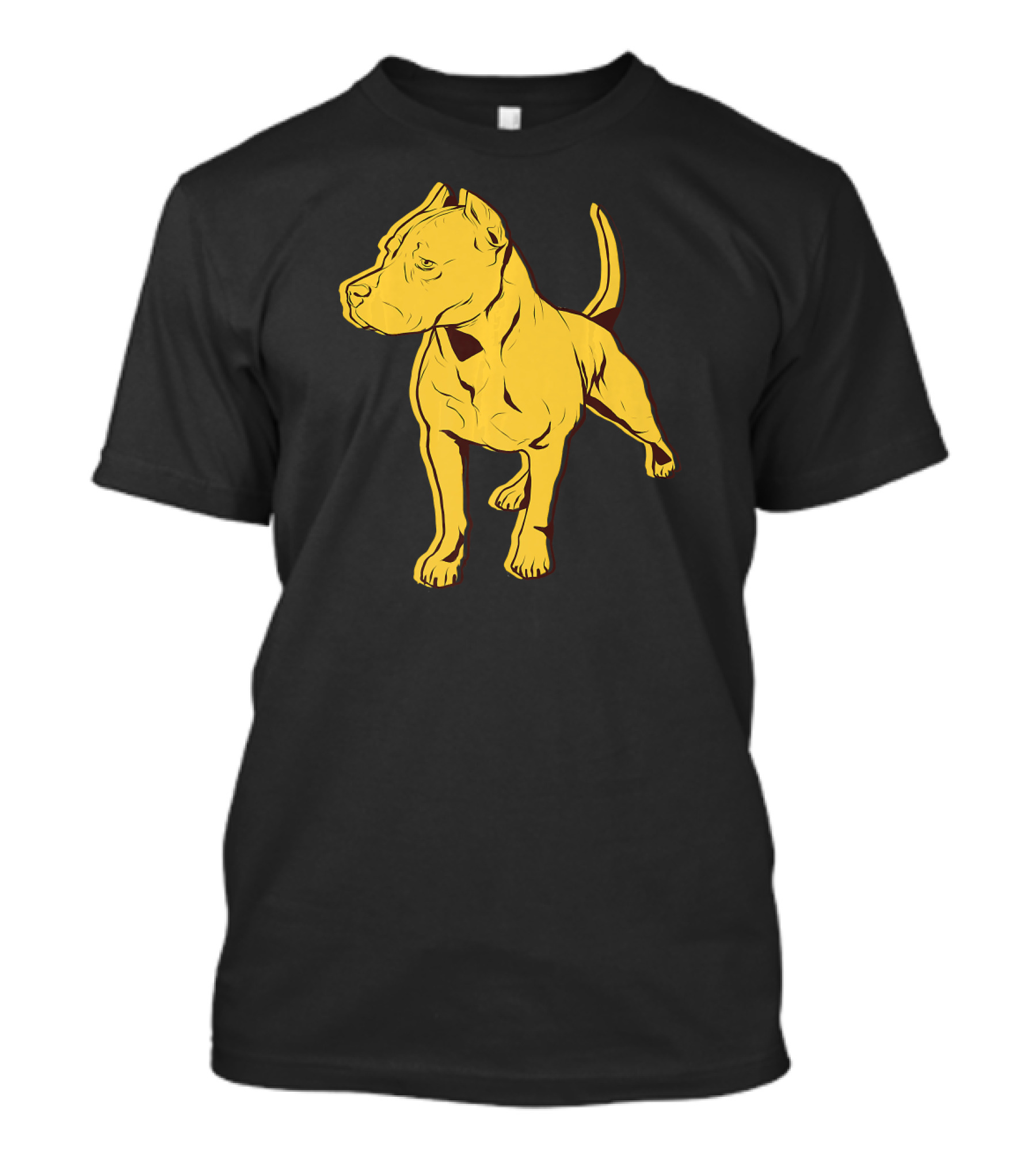 Pitbull Standing Strong Yellow T-Shirt