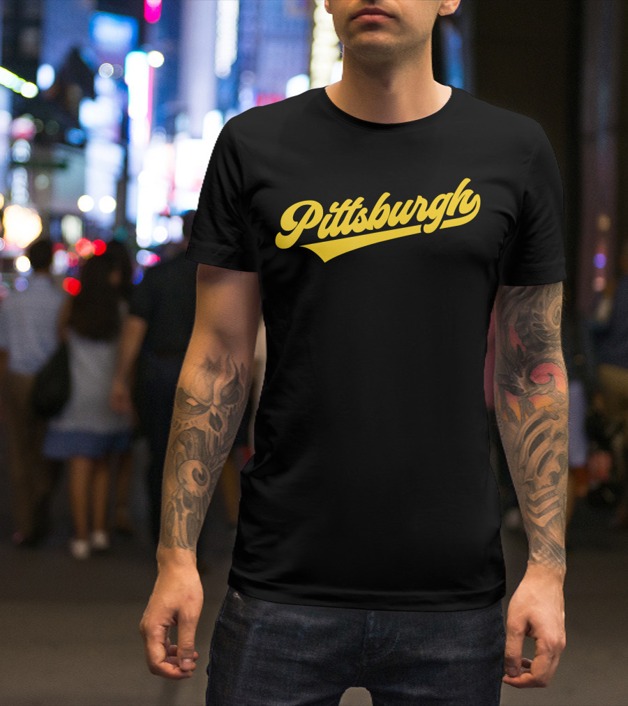 Pittsburgh Pride Bold Yellow Script T-Shirt