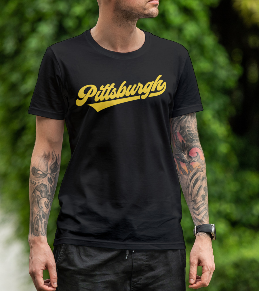 Pittsburgh Pride Bold Yellow Script T-Shirt