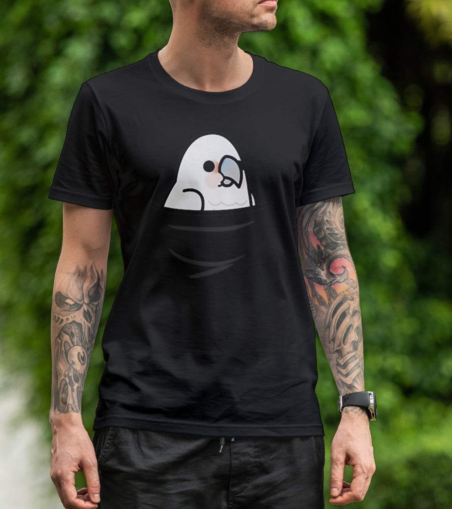 Goffin's Cockatoo Peeking From Pocket T-Shirt