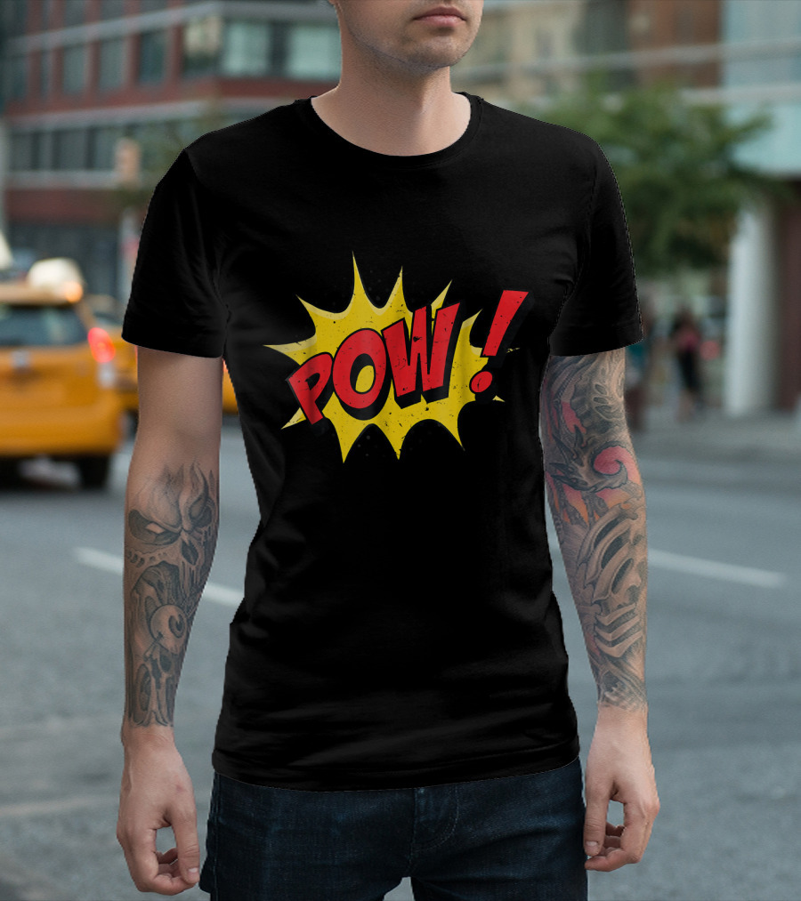 POW Comic Book Cartoon Funny Pop Art Style Explosion T-Shirt