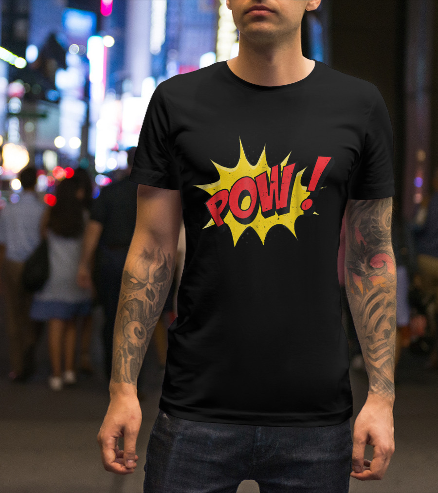 POW Comic Book Cartoon Funny Pop Art Style Explosion T-Shirt