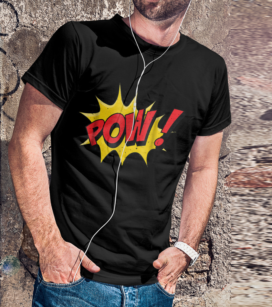 POW Comic Book Cartoon Funny Pop Art Style Explosion T-Shirt