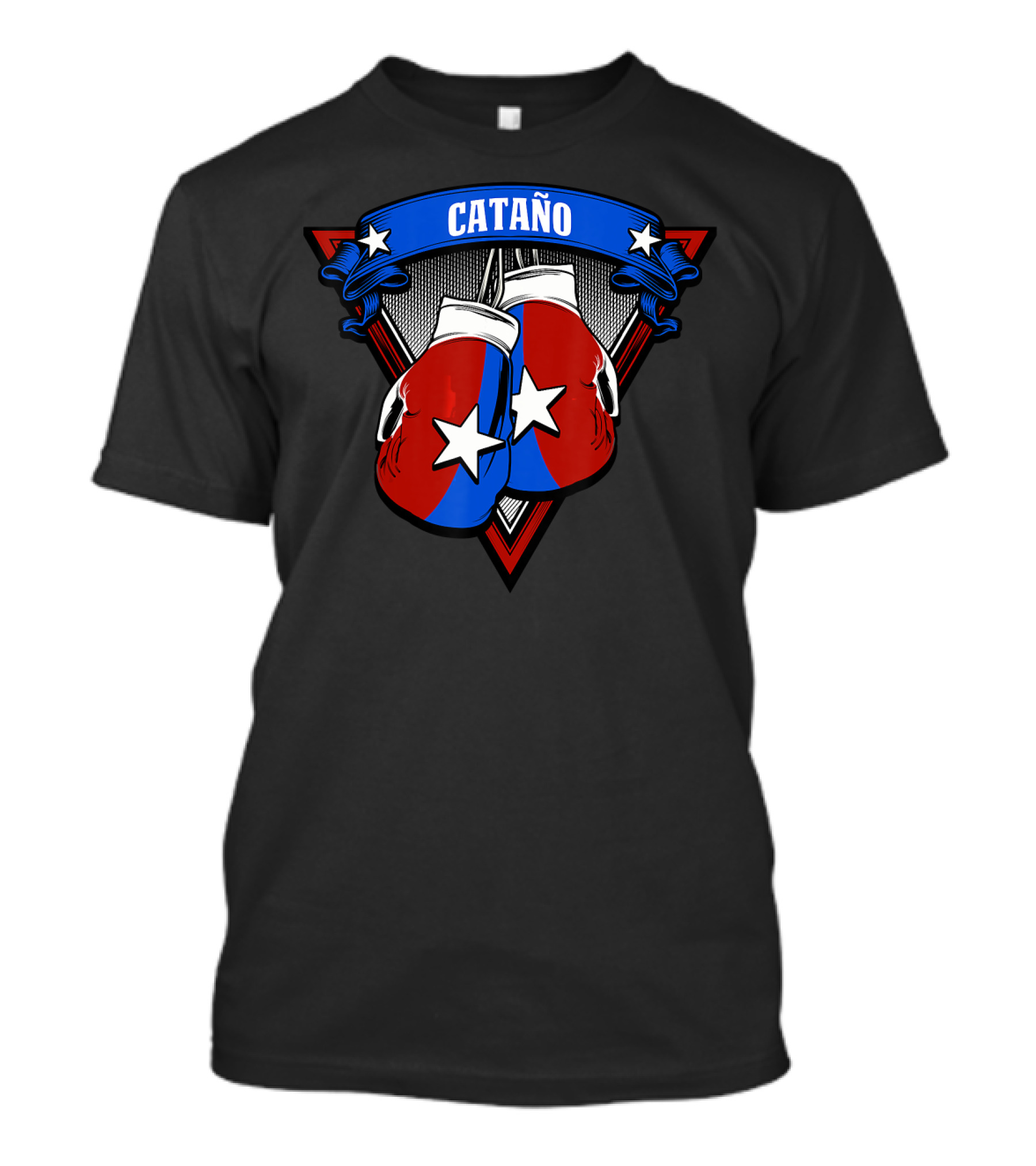 Cataño Puerto Rican Boxing Gloves With Stars T-Shirt