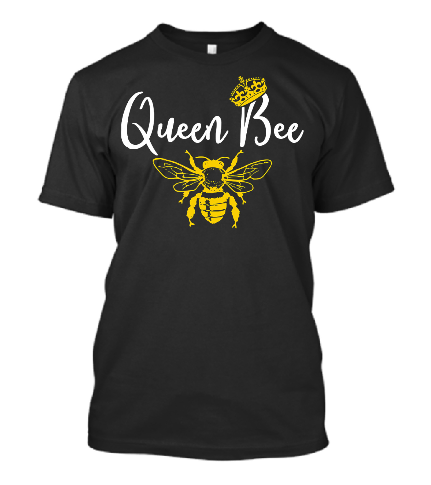 Queen Bee With Crown And Yellow Bee Illustration Save The Bees T-Shirt
