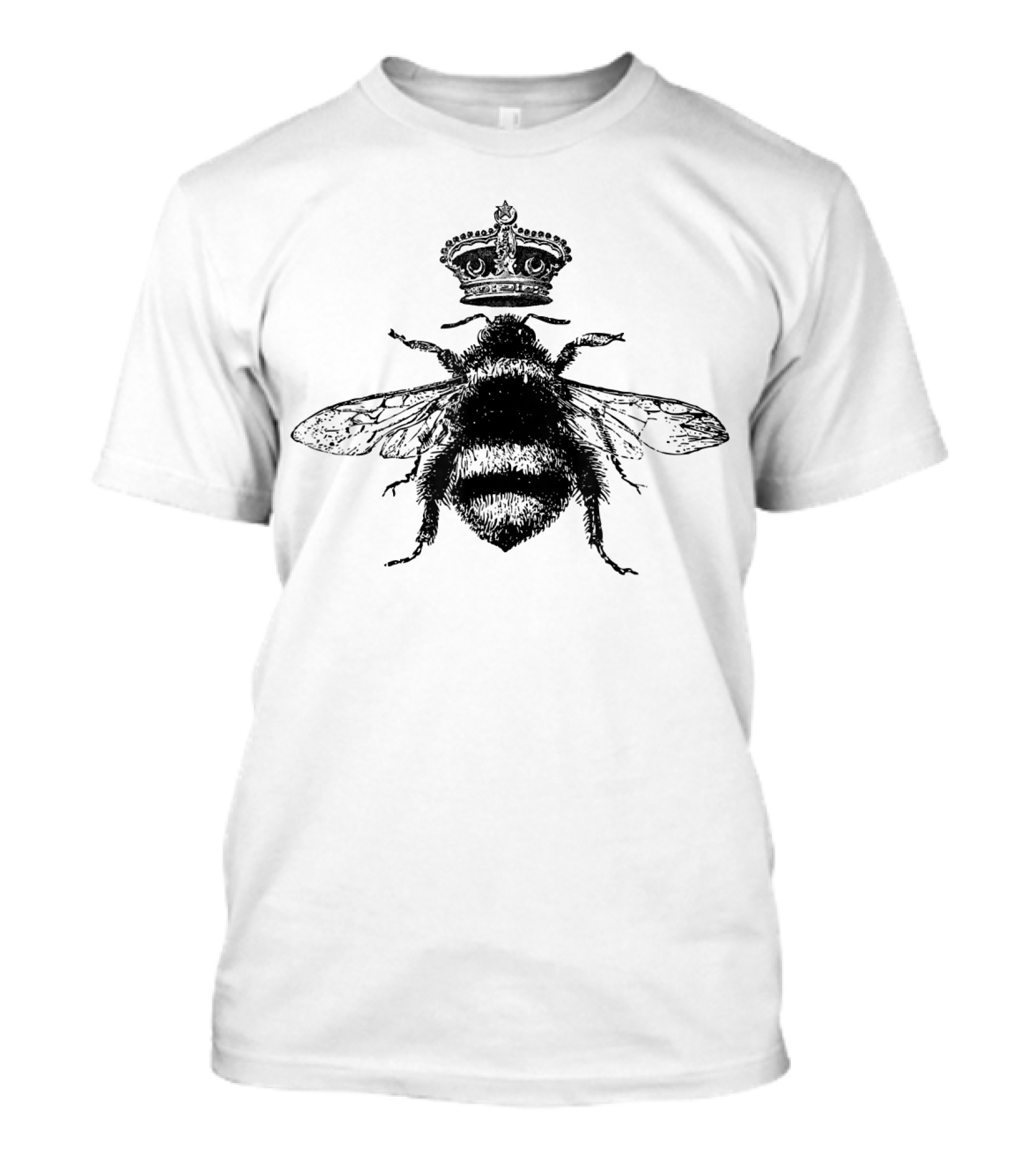 Queen Bee With Royal Crown Stylish Beekeeper T-Shirt