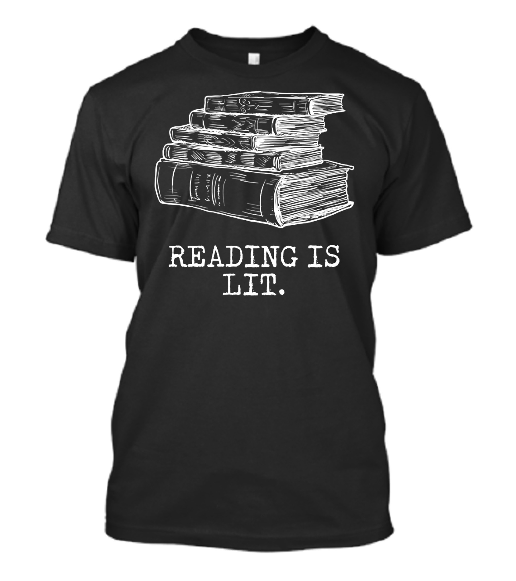 Reading Is Lit Books Stack Meme T-Shirt