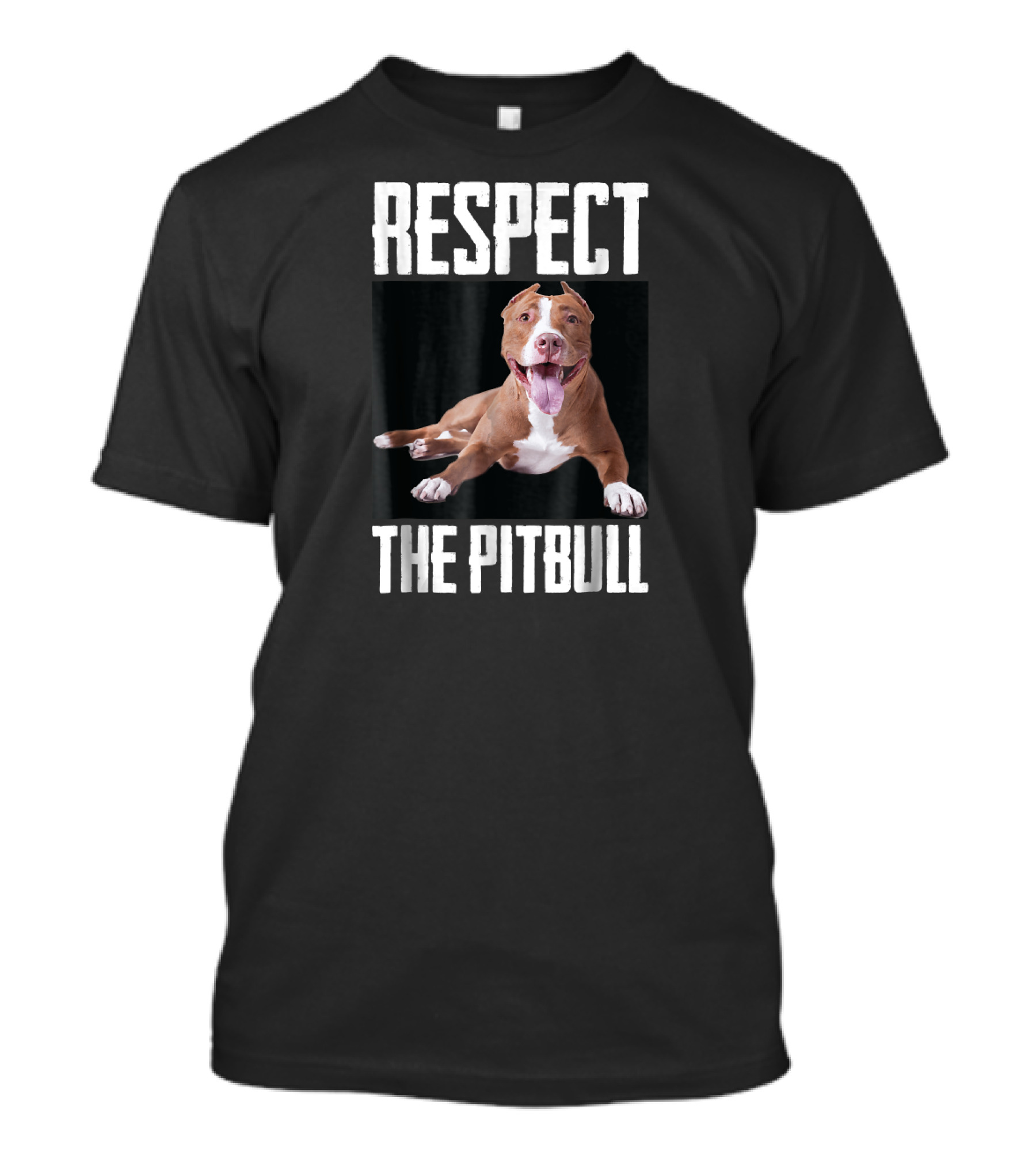 Respect The Pitbull Dog Photo Canine Pet Love T-Shirt