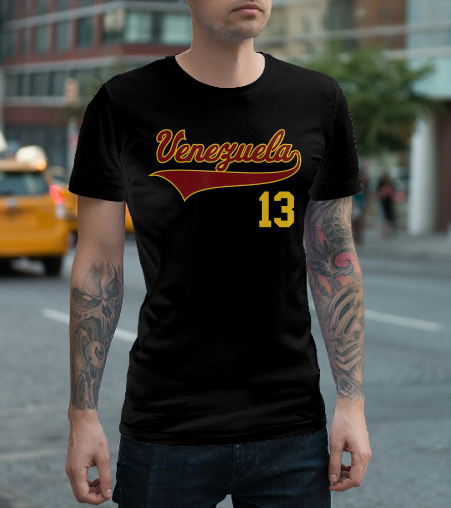 Venezuela 13 Retro Baseball Vinoti T-Shirt