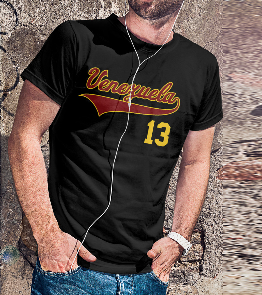 Venezuela 13 Retro Baseball Vinoti T-Shirt