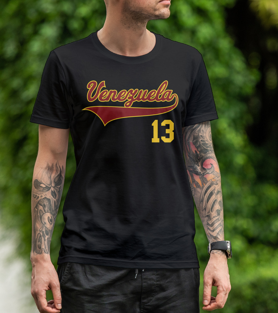 Venezuela 13 Retro Baseball Vinoti T-Shirt