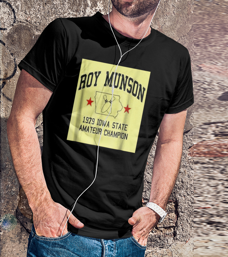 Roy Munson 1979 Iowa State Amateur Champion Bowling King Pin T-Shirt