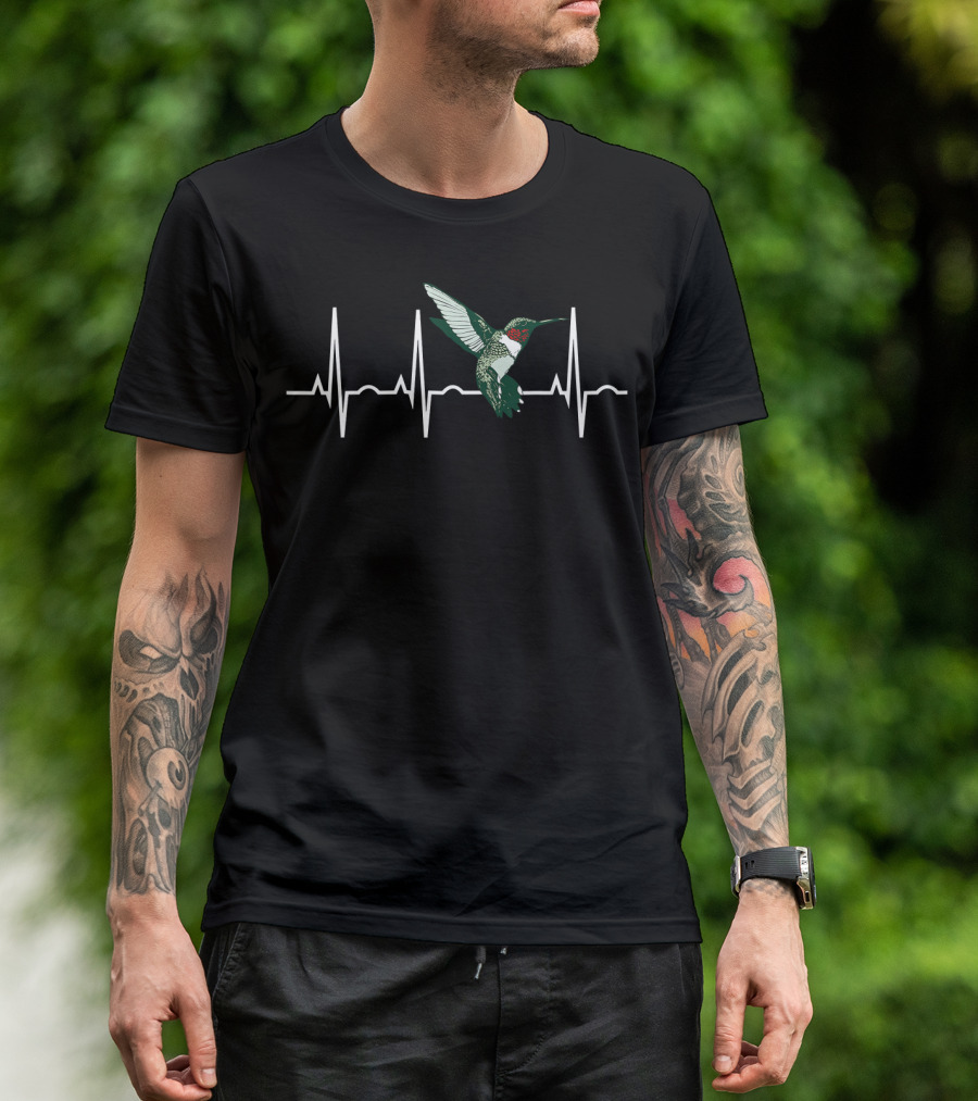 Ruby Throated Hummingbird Heartbeat Best Bird T-Shirt