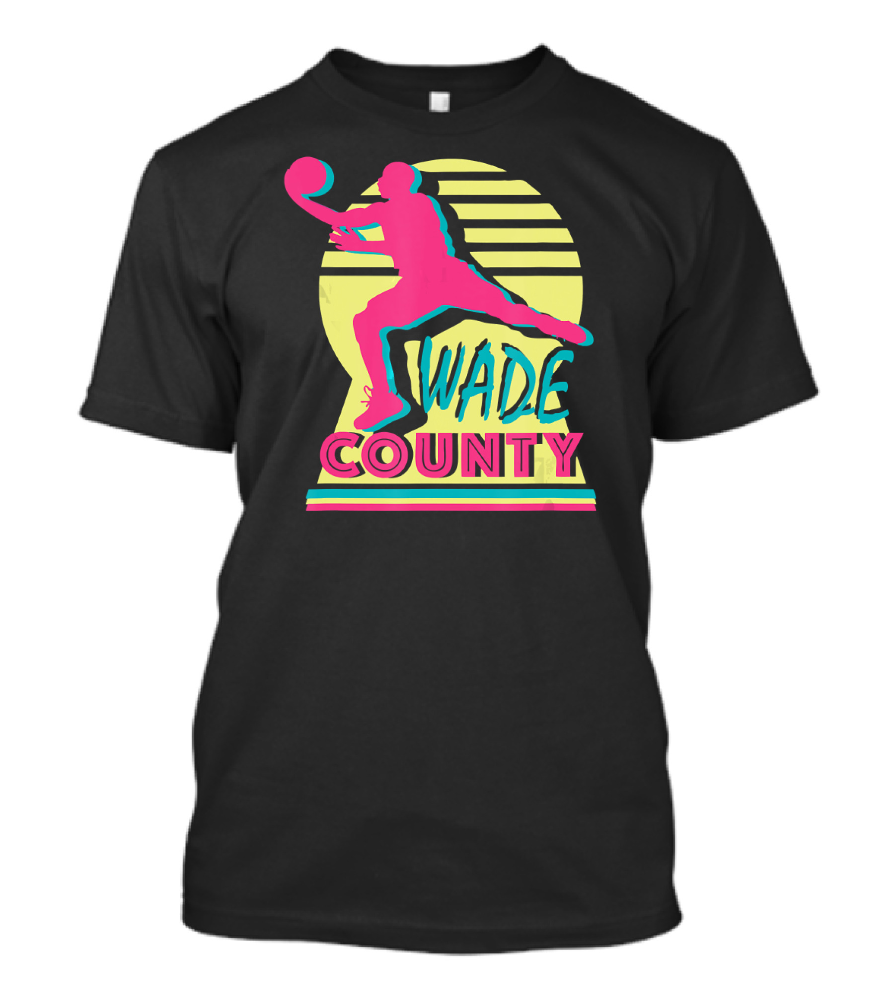 Wade County Retro Miami Basketball T-Shirt