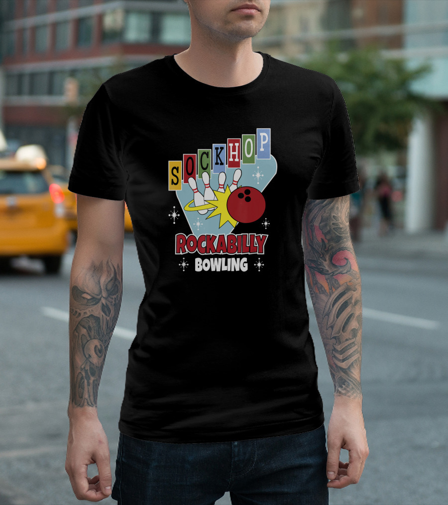 Sock Hop Rockabilly Bowling 1950s 60s Clot T-Shirt